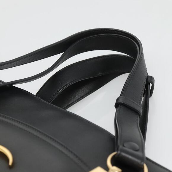 GUCCI GG Marmont Ally Hand Bag Leather Black Gold - Picture 8 of 16
